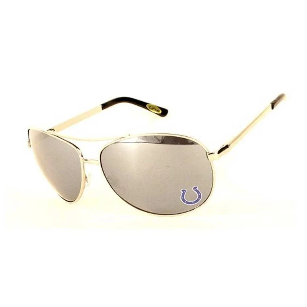 Indianapolis Colts NFL Mens Aviator Sunglasses UV 400 Protection Silver